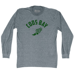 Prefontaine Coos Bay Running Wings Adult Tri-Blend Long Sleeve T-shirt - Athletic Grey Prefontaine Coos Bay Running Wings Adult Tri-Blend Long Sleeve T-shirt - Athletic Grey
