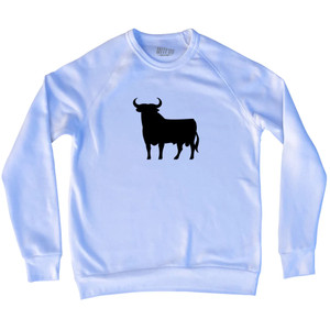Spain Black Bull Adult Tri-Blend Sweatshirt - White