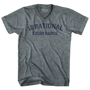 Irrational Exuberance Tri-Blend V-neck Womens Junior Cut T-shirt - Athletic Grey