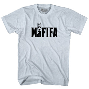 Mafifa Fifa Mafia Corruption Adult Tri-Blend T-shirt - Athletic White