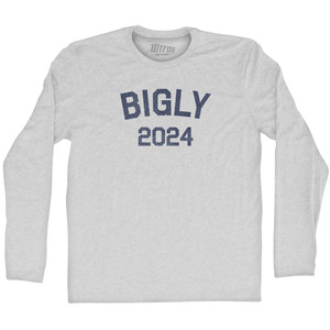 Bigly 2024 Adult Cotton Long Sleeve T-shirt - Grey Heather Bigly 2024 Adult Cotton Long Sleeve T-shirt - Grey Heather