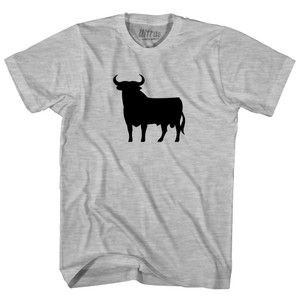 Spain Black Bull Womens Cotton Junior Cut T-Shirt - Grey Heather