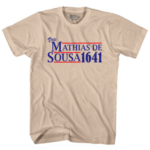 Vote Mathias de Sousa 1641 Adult Cotton T-shirt - Creme