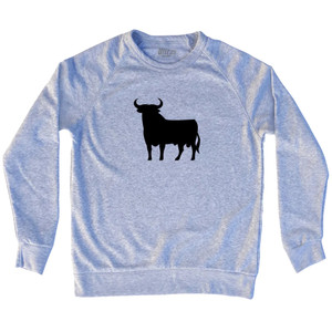 Spain Black Bull Adult Tri-Blend Sweatshirt - Grey Heather