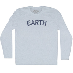 Earth Adult Tri-Blend Long Sleeve T-shirt - Athletic White Earth Adult Tri-Blend Long Sleeve T-shirt - Athletic White