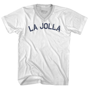 La Jolla Adult Tri-Blend V-neck T-shirt - White