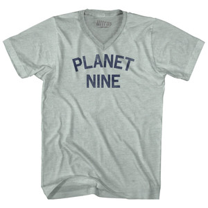 Planet Nine Adult Tri-Blend V-neck T-shirt - Athletic Cool Grey Planet Nine Adult Tri-Blend V-neck T-shirt - Athletic Cool Grey