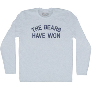 The Bears Have won Adult Tri-Blend Long Sleeve T-shirt - Athletic White