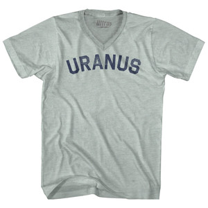 Uranus Adult Tri-Blend V-neck T-shirt - Athletic Cool Grey