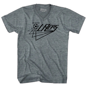 LA Lazers Indoor Soccer-Tri-Blend V-neck Womens Junior Cut T-shirt - Athletic Grey LA Lazers Indoor Soccer-Tri-Blend V-neck Womens Junior Cut T-shirt - Athletic Grey