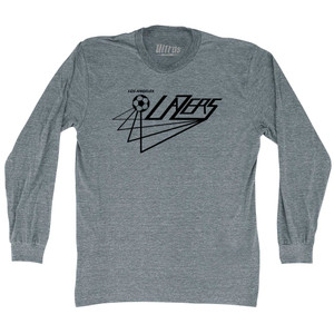 LA Lazers Indoor Soccer-Adult Tri-Blend Long Sleeve T-shirt - Athletic Grey