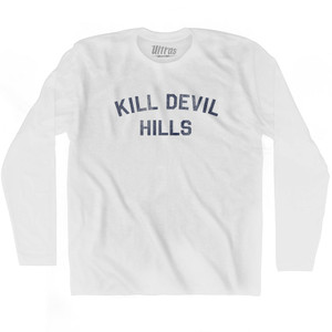 Kill Devil Hills Adult Cotton Long Sleeve T-shirt - White