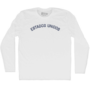 Estados Unidos Adult Cotton Long Sleeve T-shirt - White