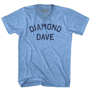 Diamond Dave Adult Tri-Blend V-neck T-shirt - Athletic Blue