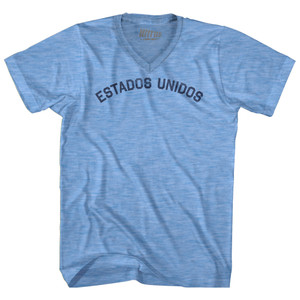 Estados Unidos Adult Tri-Blend V-neck T-shirt - Athletic Blue