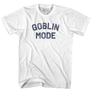Goblin Mode Adult Cotton T-shirt - White
