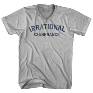 Irrational Exuberance Adult Tri-Blend V-neck T-shirt - Cool Grey