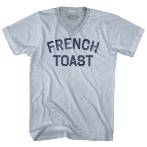 French Toast Adult Tri-Blend V-neck T-shirt - Athletic White