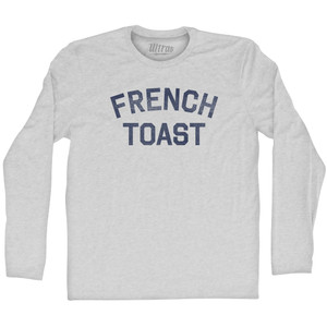 French Toast Adult Cotton Long Sleeve T-shirt - Grey Heather