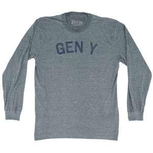 Gen Y Adult Tri-Blend Long Sleeve T-shirt - Athletic Grey