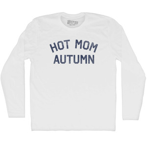 Hot Mom Autumn Adult Cotton Long Sleeve T-shirt - White