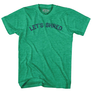 Let's Shred Adult Tri-Blend T-shirt - Athletic Green