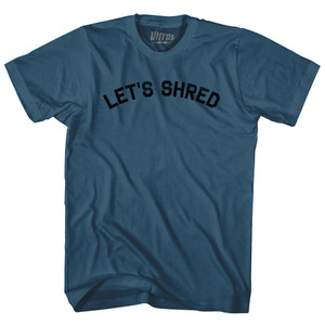 Let's Shred Adult Cotton T-shirt - Lake Blue