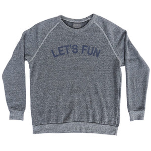 Let's Fun Adult Tri-Blend Sweatshirt - Athletic Grey
