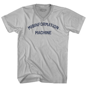 Misinformation Machine Adult Tri-Blend V-neck T-shirt - Cool Grey Misinformation Machine Adult Tri-Blend V-neck T-shirt - Cool Grey