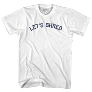 Let's Shred Womens Cotton Junior Cut T-Shirt - White