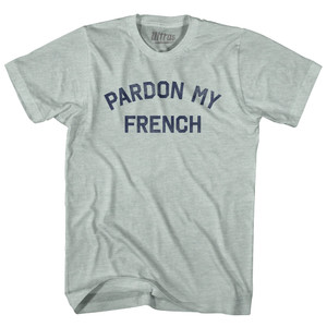 Pardon My French Adult Tri-Blend T-shirt - Athletic Cool Grey