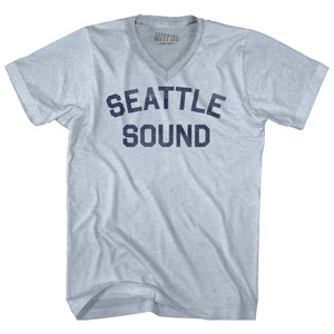 Seattle Sound Adult Tri-Blend V-neck T-shirt - Athletic White Seattle Sound Adult Tri-Blend V-neck T-shirt - Athletic White