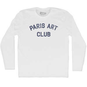 Paris Art Club Adult Cotton Long Sleeve T-shirt - White