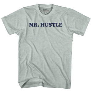 Mr Hustle Adult Tri-Blend T-shirt - Athletic Cool Grey
