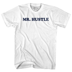 Mr Hustle Womens Cotton Junior Cut T-Shirt - White Mr Hustle Womens Cotton Junior Cut T-Shirt - White