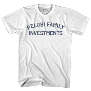 Pelosi Family Investments Womens Cotton Junior Cut T-Shirt - White Pelosi Family Investments Womens Cotton Junior Cut T-Shirt - White