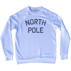 North Pole Adult Tri-Blend Sweatshirt - White