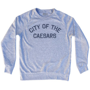 City Of The Caesars Adult Tri-Blend Sweatshirt-Heather Grey