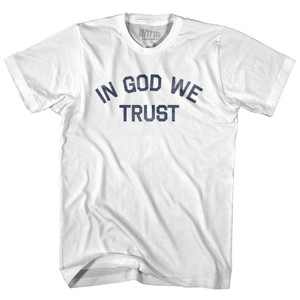 In God We Trust Womens Cotton Junior Cut T-Shirt - White