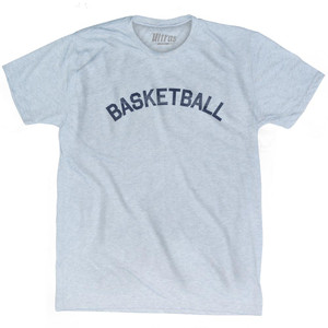 Basketball Adult Tri-Blend T-Shirt-Athletic White