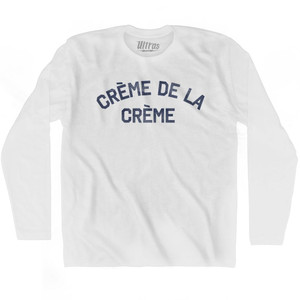 Creme De La Creme Adult Cotton Long Sleeve T-Shirt-White