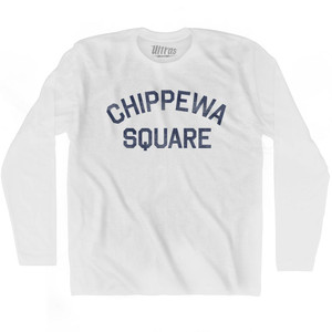 Chippewa Square Adult Cotton Long Sleeve T-Shirt - White