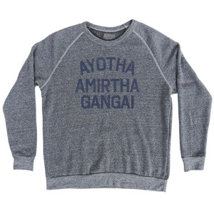 Ayotha Amirtha Gangai Adult Tri-Blend Sweatshirt - Athletic Grey