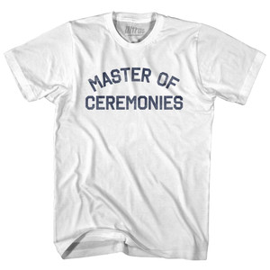 Master Of Ceremonies Adult Cotton T-Shirt - White