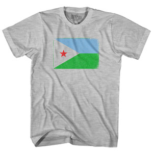 Djibouti Country Flag Youth Cotton T-shirt - Grey Heather
