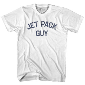 Jet Pack Guy Adult Cotton T-Shirt-White