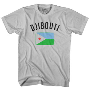 Djibouti Country Flag Heritage Adult Cotton T-shirt - Cool Grey
