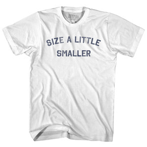 Size A Little Smaller Adult Cotton T-shirt - White