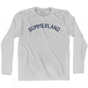 Summerland Adult Cotton Long Sleeve T-Shirt - Grey Heather