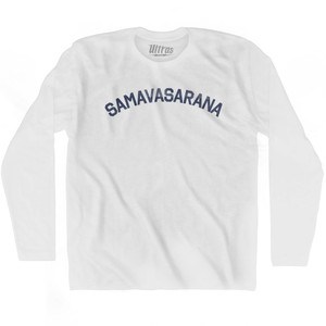 Samavasarana Adult Cotton Long Sleeve T-Shirt - White